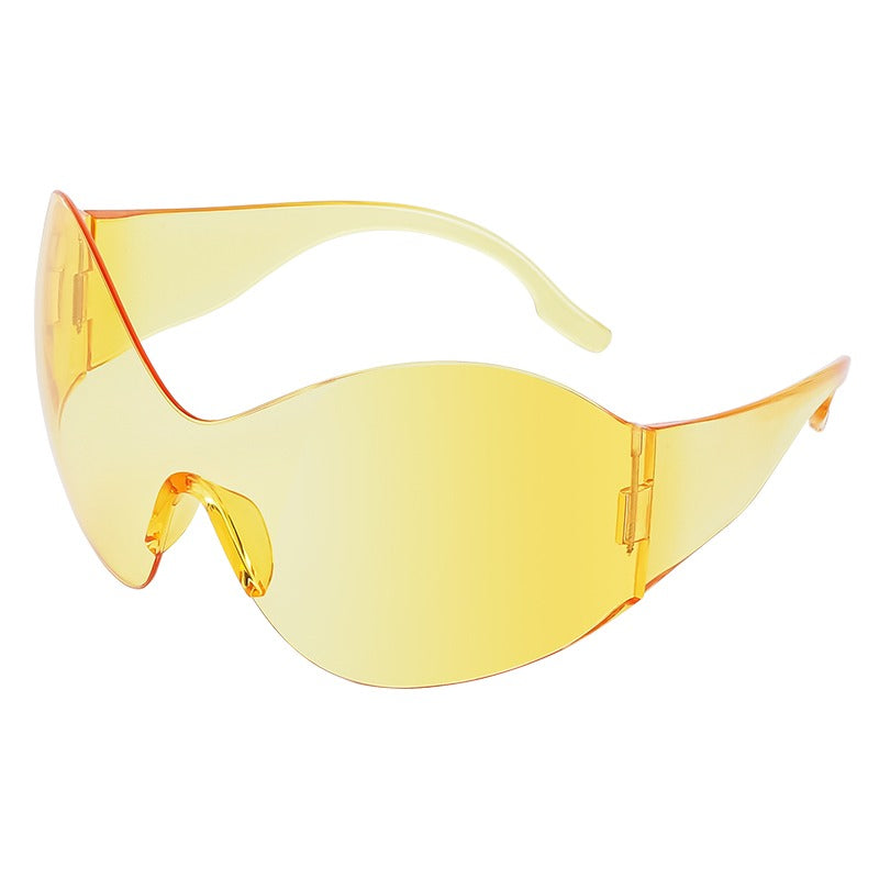 PINK SAFETY GLASSES WITH OVERSIZED SUNGLASSES DESIGN