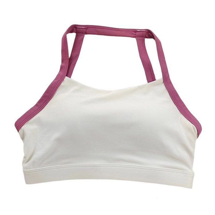 PINK SPORTS BRA WITH MAGENTA TRIM FOR ACTIVE WEAR