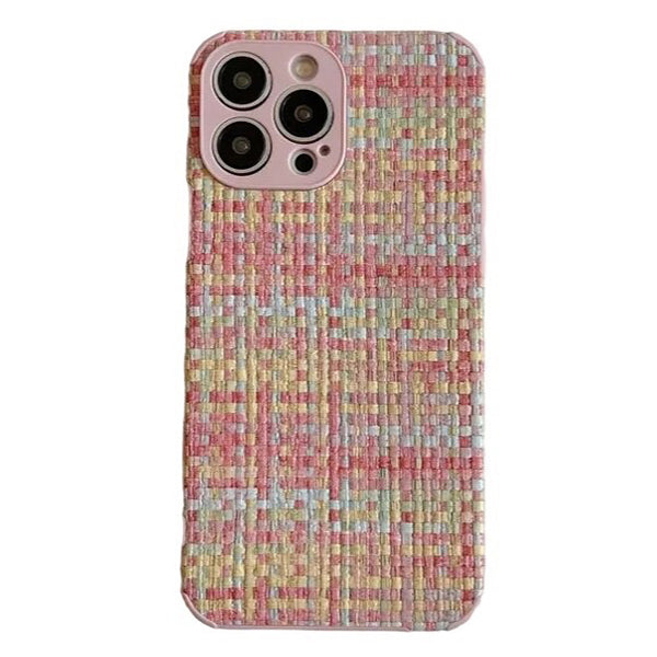 PINK WOVEN PHONE CASE FOR BARBIECORE TWEED IPHONE STYLES