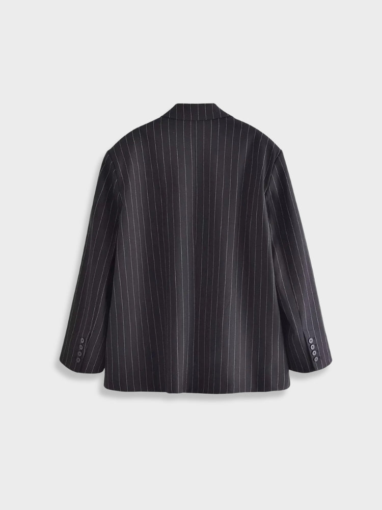 PINSTRIPE BLAZER AND PANTS SUIT WITH COMFORTABLE FIT FOR MULTIPLE SIZES