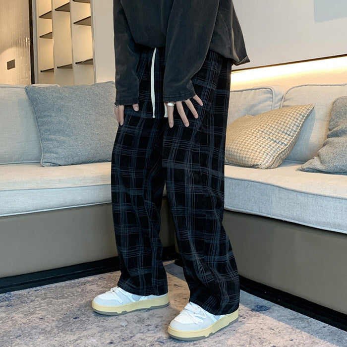 PLAID DRAWSTRING LOUNGE PANTS FOR MEN AND WOMEN