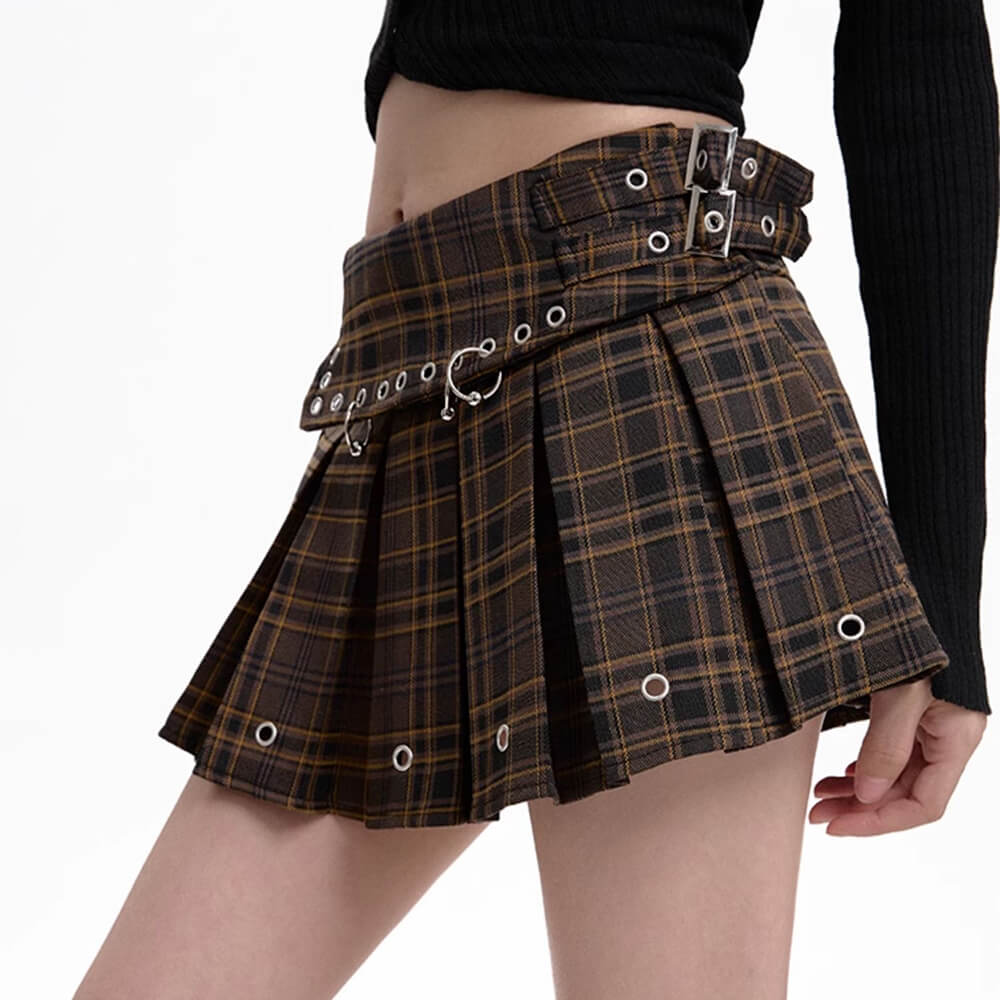 PLAID PLEATED SKIRT HIGH SCHOOL CRUSH MINI
