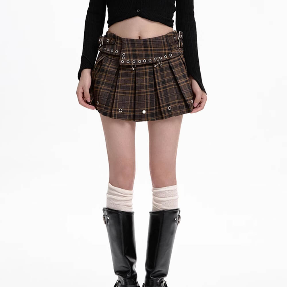 PLAID PLEATED SKIRT HIGH SCHOOL CRUSH MINI