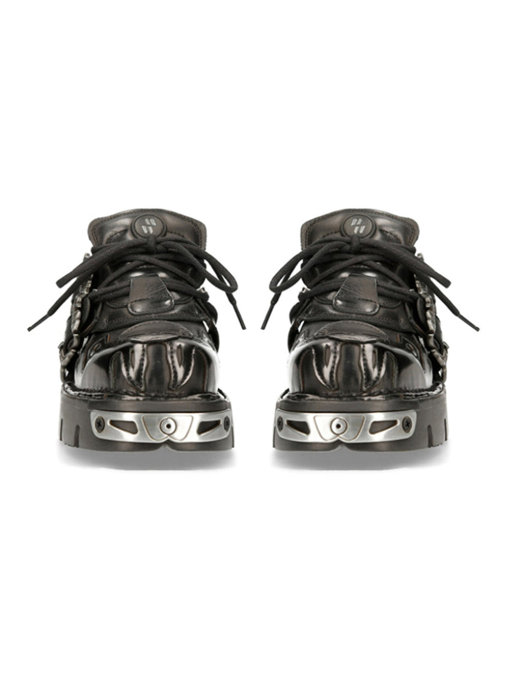 PLATFORM SHOES WITH SKULL DESIGN AND ROUND TOE