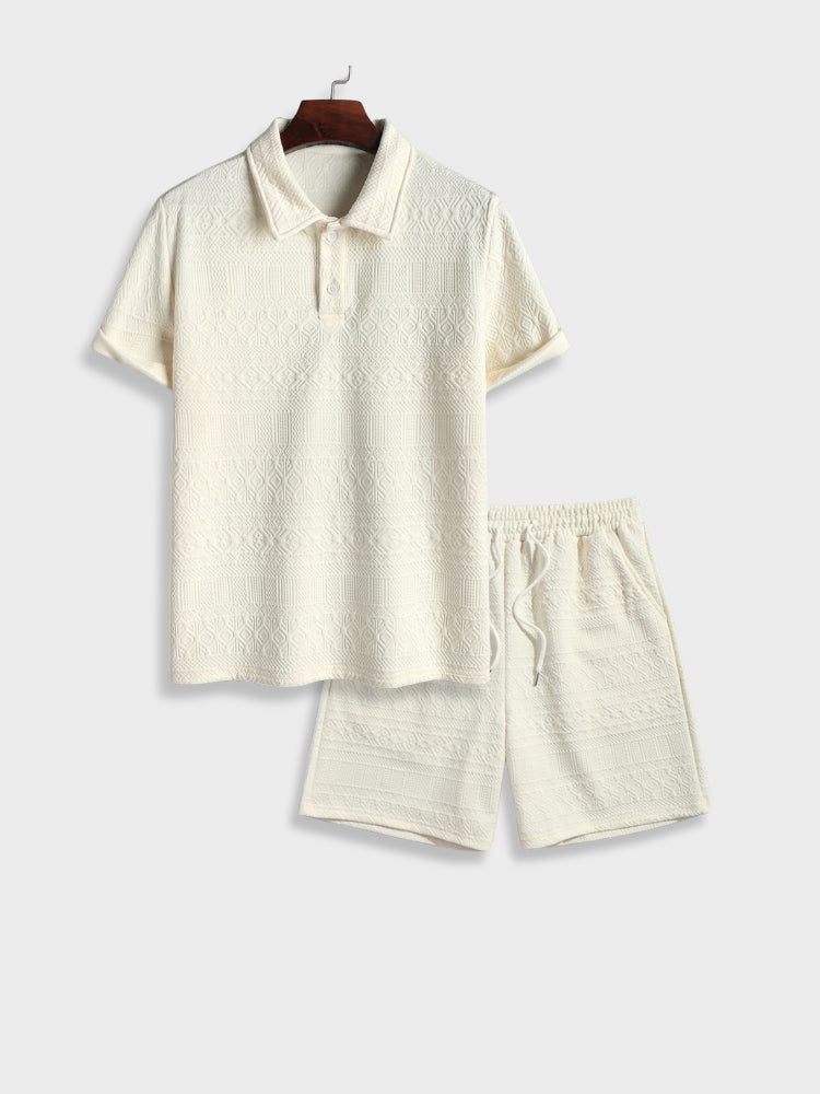 POLO SHIRT AND SHORTS SET COMPLETE OUTFIT FOR CASUAL OCCASION