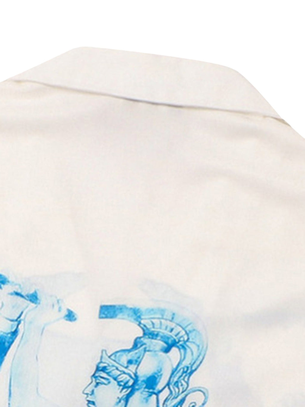 PRINTED RAP BEACH SHIRT AND SHORTS SET IN BLUE AND WHITE PATTERN