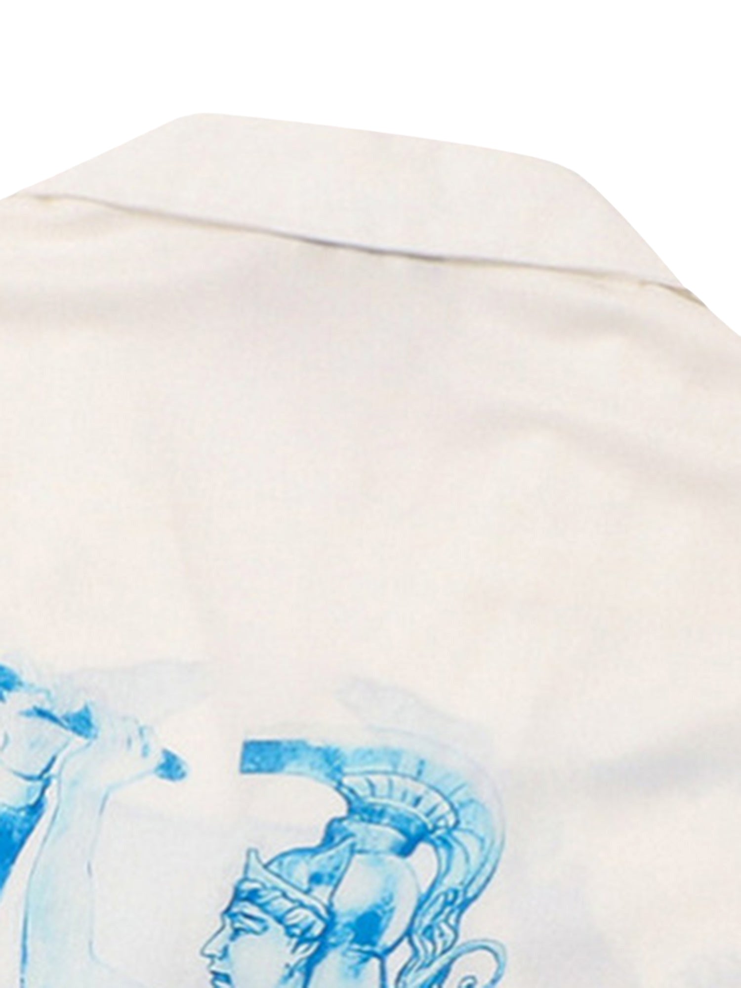 PRINTED RAP BEACH SHIRT AND SHORTS SET IN BLUE AND WHITE PATTERN