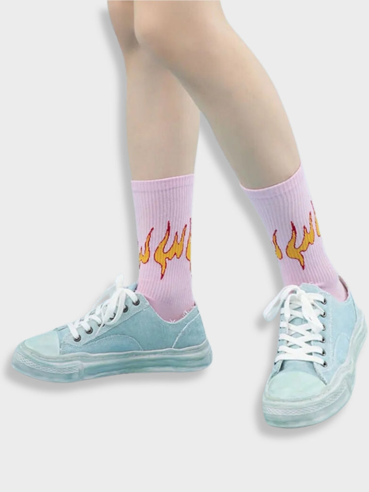 PURPLE FLAME SOCKS FOR EVERYDAY WEAR