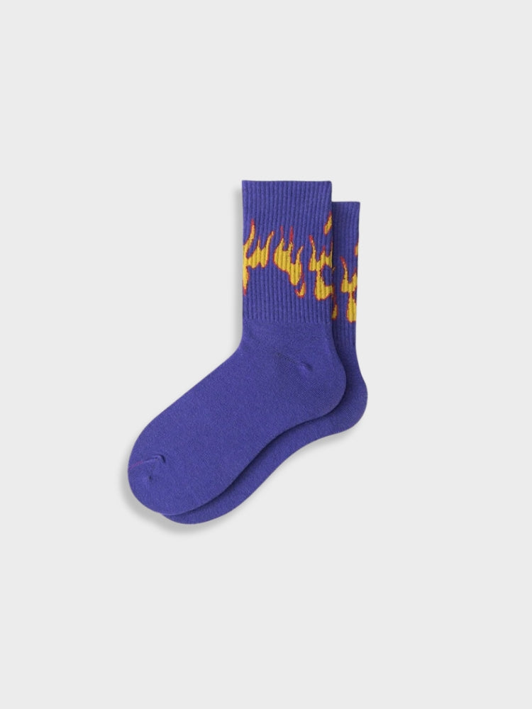PURPLE FLAME SOCKS FOR EVERYDAY WEAR