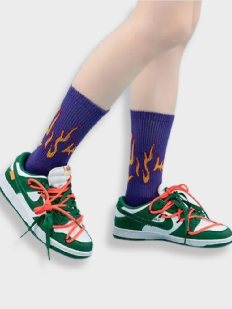 PURPLE FLAME SOCKS FOR EVERYDAY WEAR