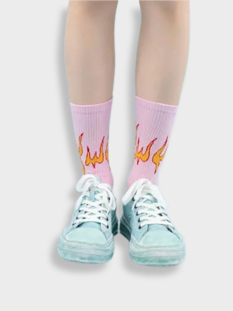PURPLE FLAME SOCKS FOR EVERYDAY WEAR