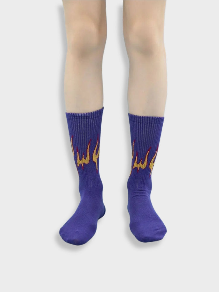 PURPLE FLAME SOCKS FOR EVERYDAY WEAR