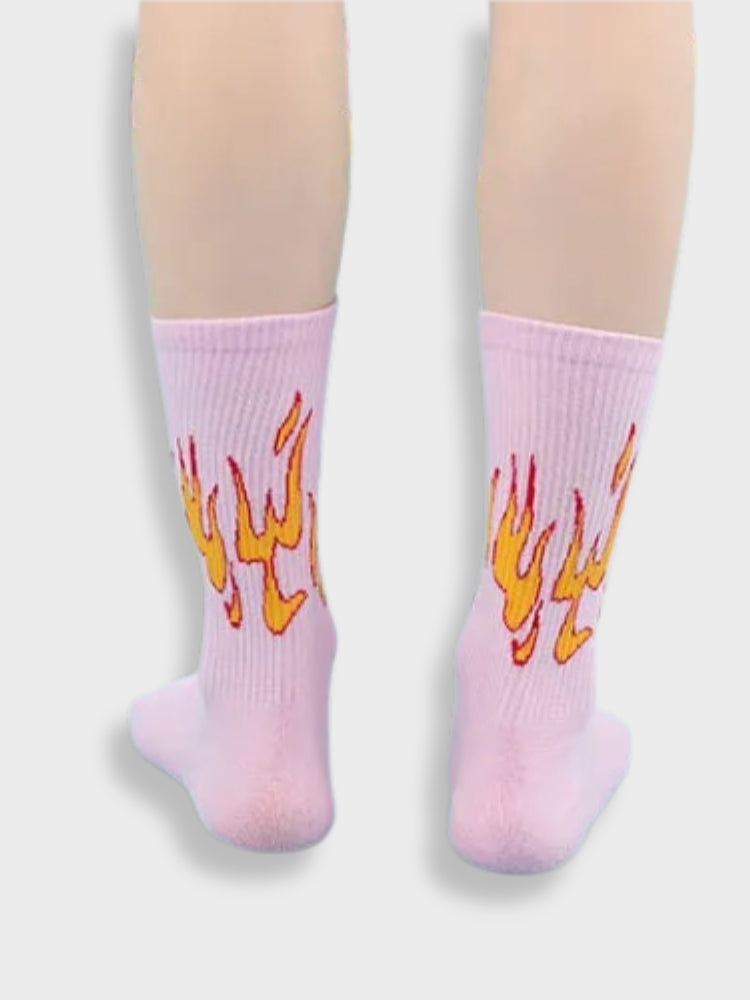 PURPLE FLAME SOCKS FOR EVERYDAY WEAR