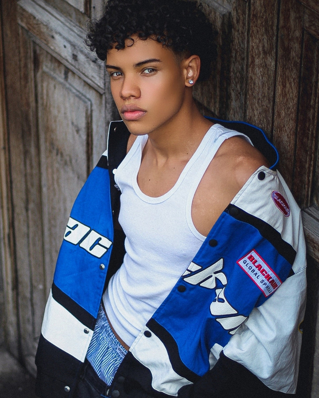 RACING JACKET BROWN BEIGE CASUAL PRINTED DAILY WEAR