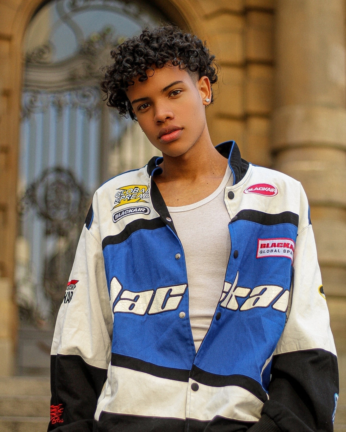 RACING JACKET BROWN BEIGE CASUAL PRINTED DAILY WEAR