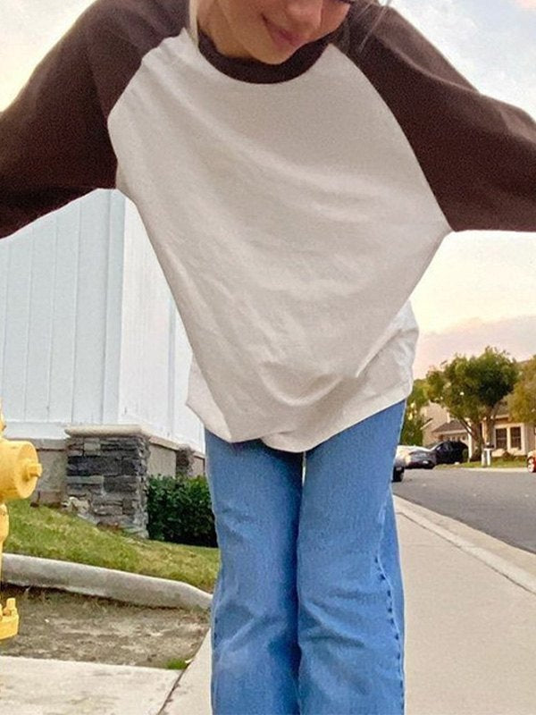 RAGLAN LONG SLEEVE SHIRT - RAGLAN SLEEVE CREW DESIGN