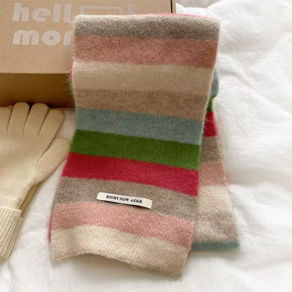 RAINBOW STRIPED SCARF INDIE KID SCARF