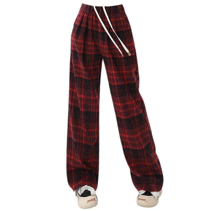 RED AND BLACK PLAID PANTS FOR MEN OR WOMEN CASUAL APPAREL