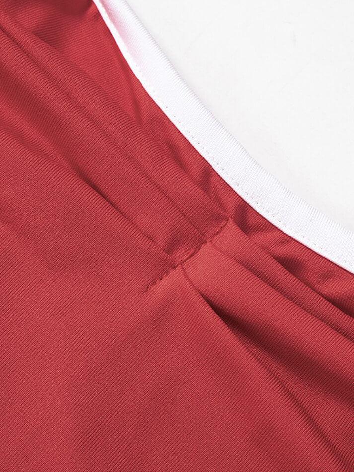 RED AND WHITE TANK TOP Y2K SLIM FIT