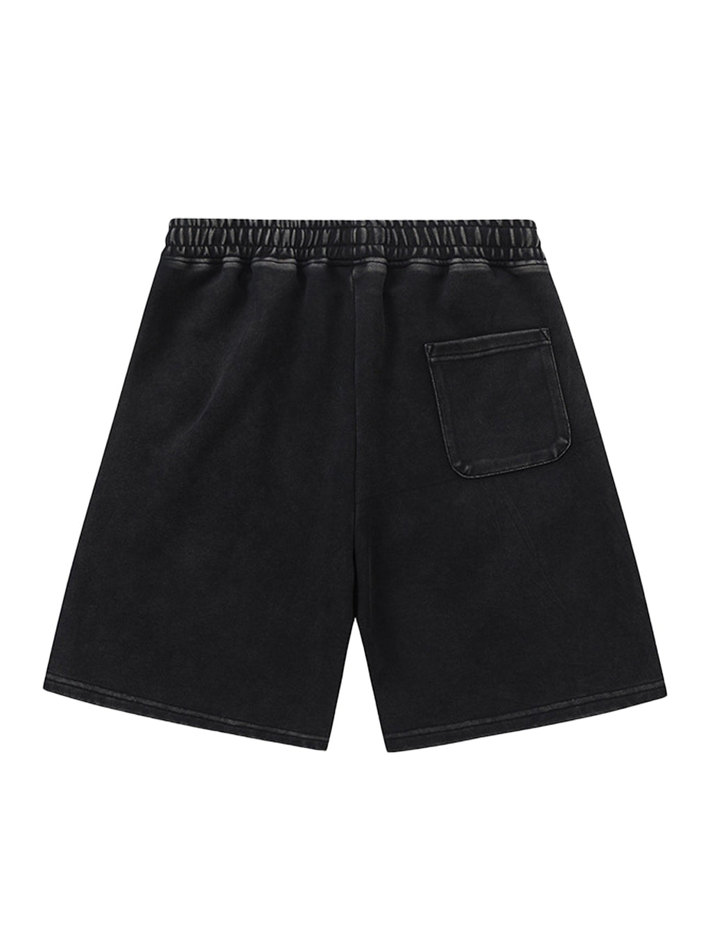 RED ATHLETIC SHORTS WITH MID WAIST AND STRAIGHT LEG DESIGN