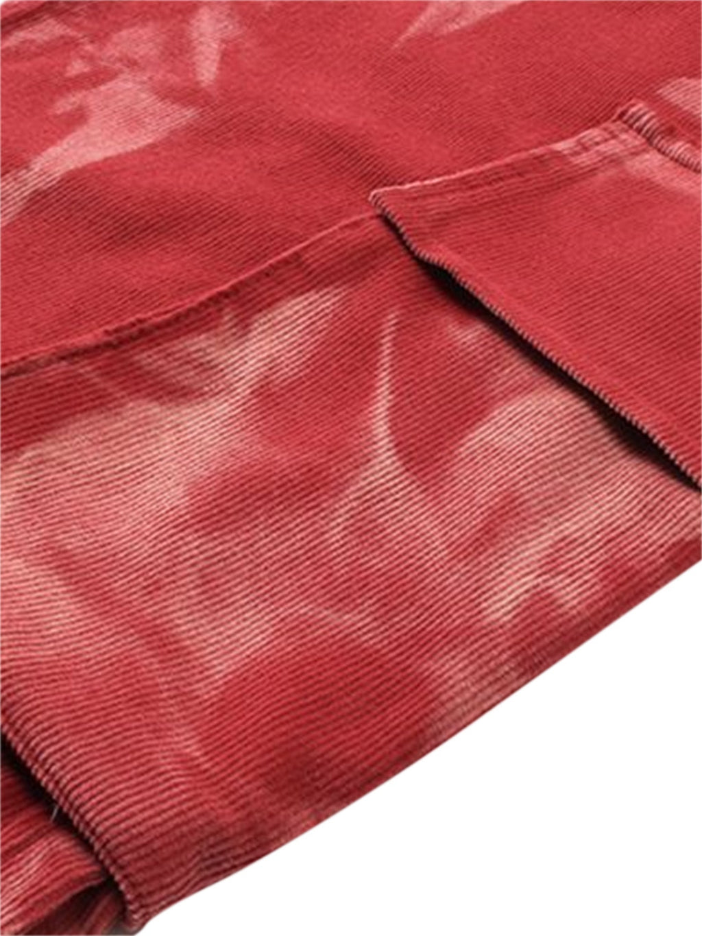 RED CARGO PANTS WITH DRAWSTRING WAIST - MID WAIST WIDE LEG STYLE