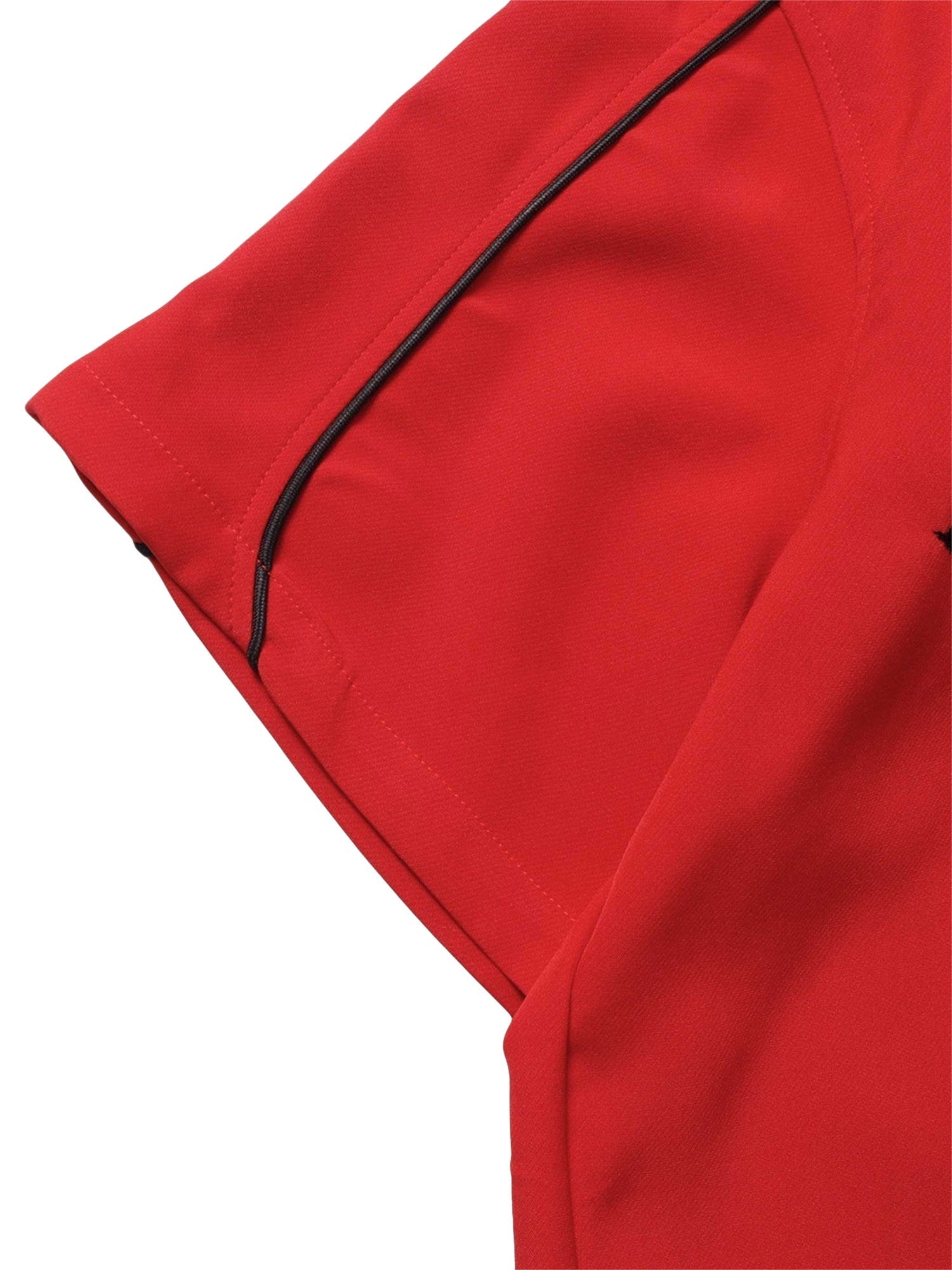 RED SHORT SLEEVE SHIRT WITH BLACK STAR - TRENDY CASUAL STYLE