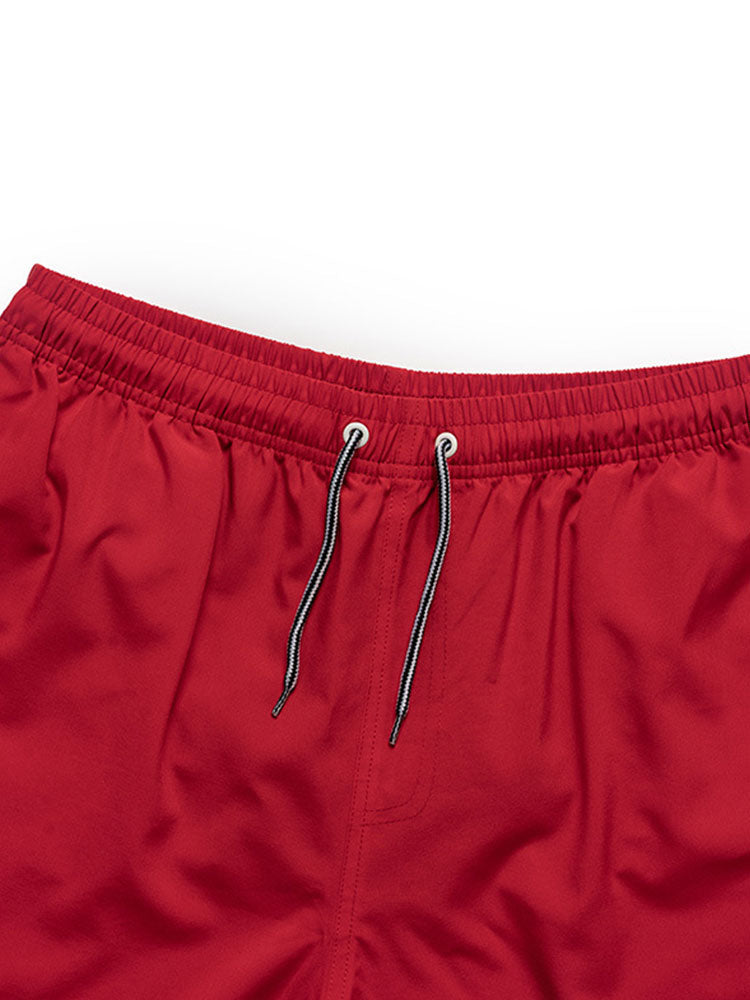 RED SWIM TRUNKS - MEN'S BEACHWEAR FOR SUMMER FUN