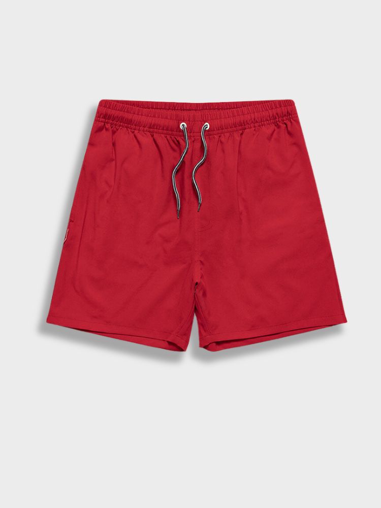 RED SWIM TRUNKS - MEN'S BEACHWEAR FOR SUMMER FUN