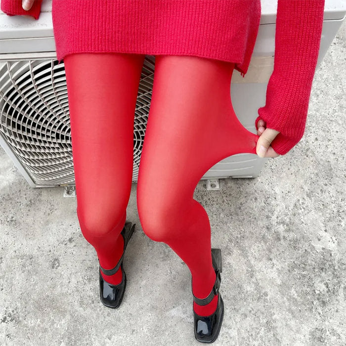 RED TIGHTS AND BLACK MARY JANE SHOES FASHION ACCESSORIES