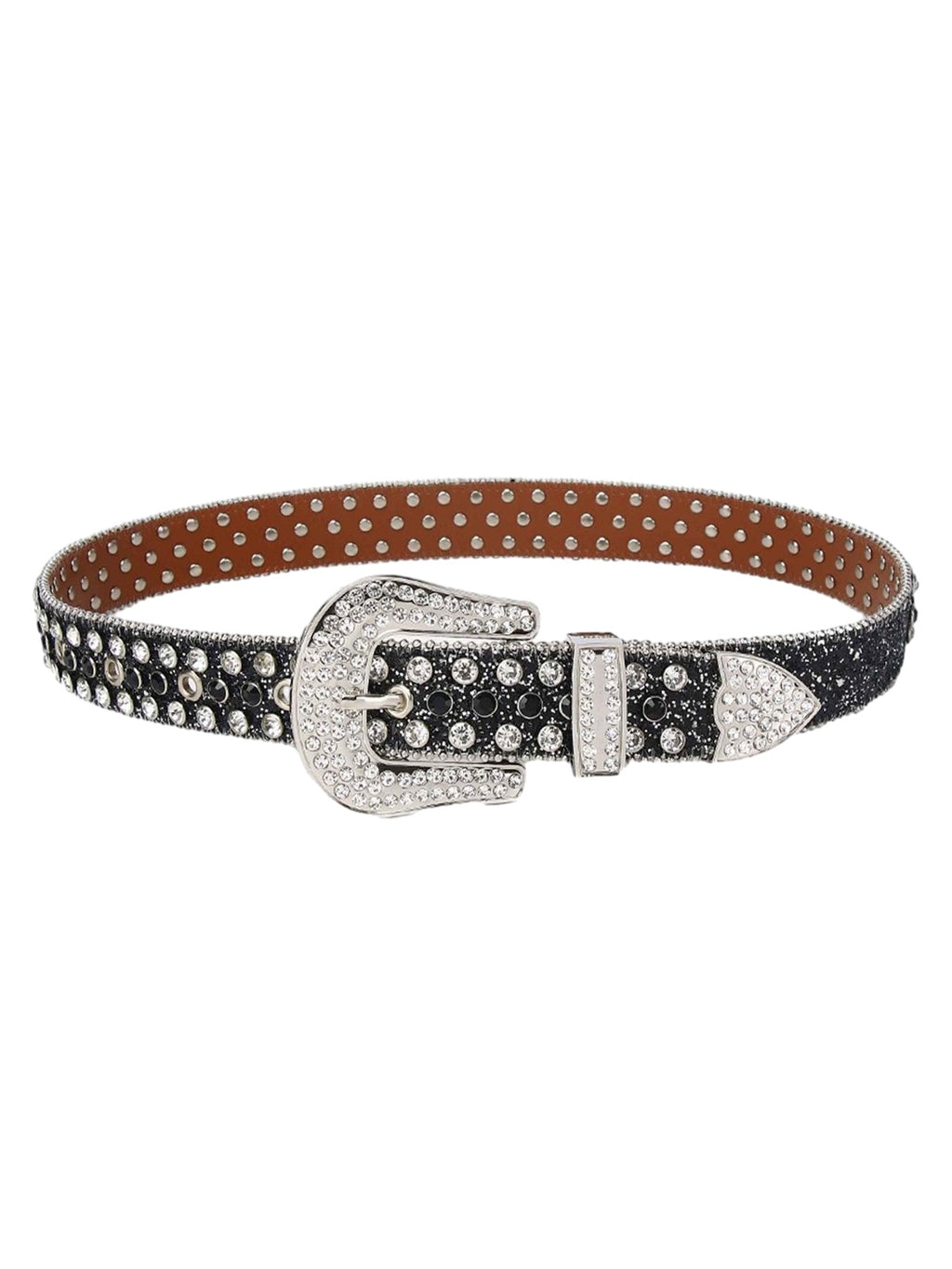 RHINESTONE BELT WITH STUDDED RHINESTONE HIP DESIGN