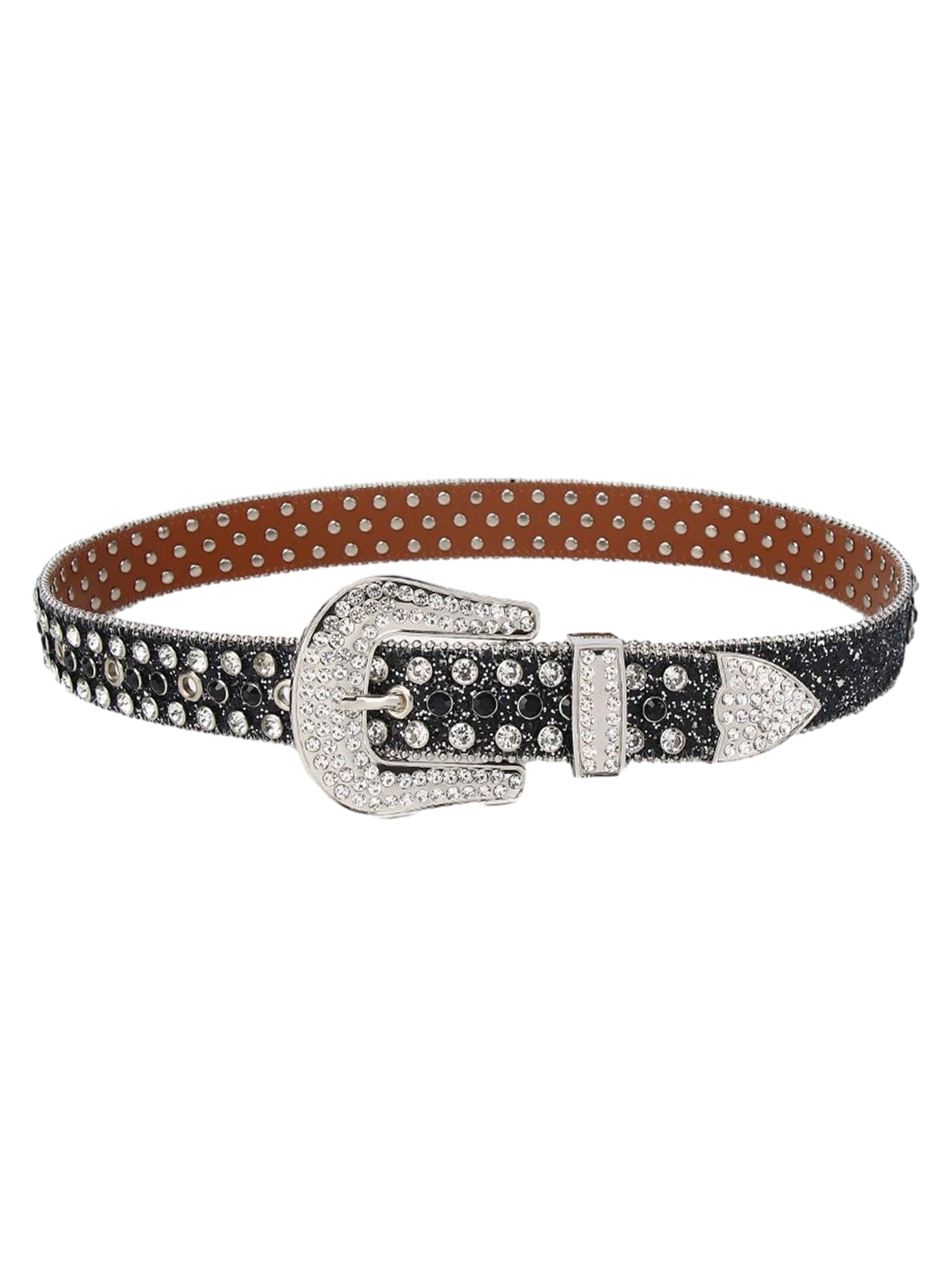 RHINESTONE BELT WITH STUDDED RHINESTONE HIP DESIGN