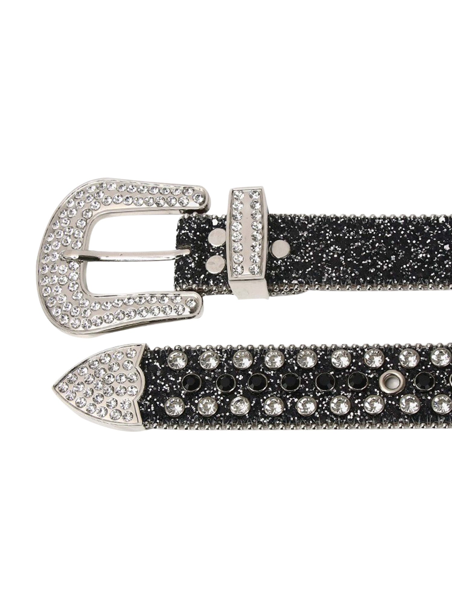 RHINESTONE BELT WITH STUDDED RHINESTONE HIP DESIGN