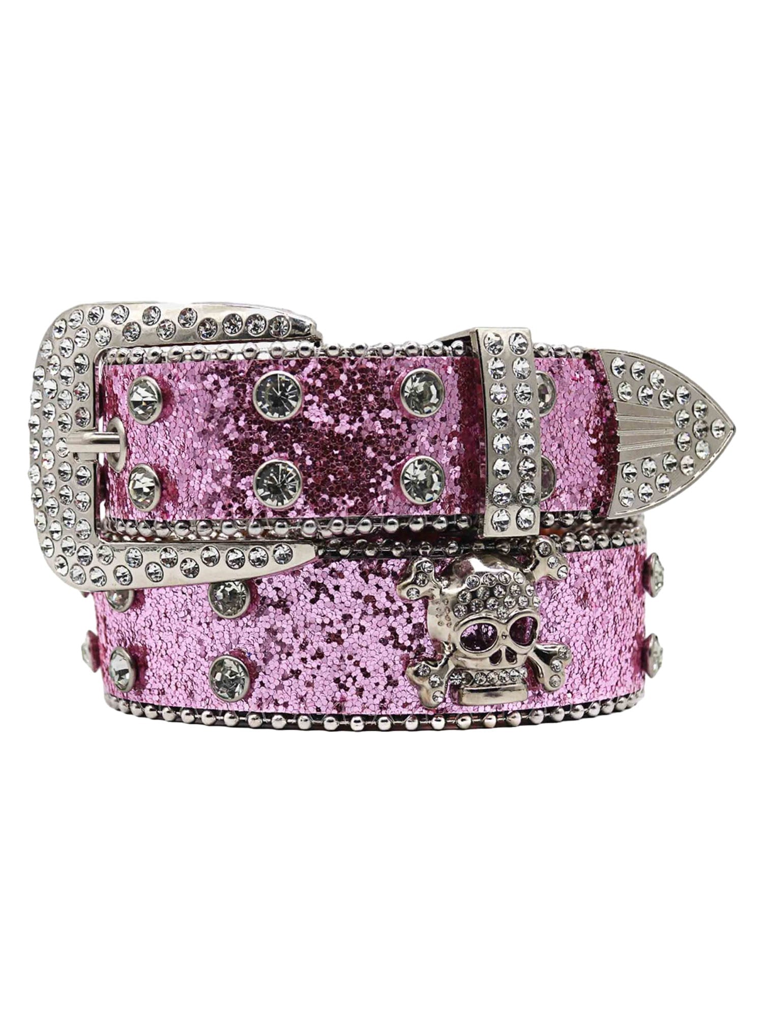 RHINESTONE SKULL BELT - EDGY ELEGANCE WITH RHINESTONE DETAILS