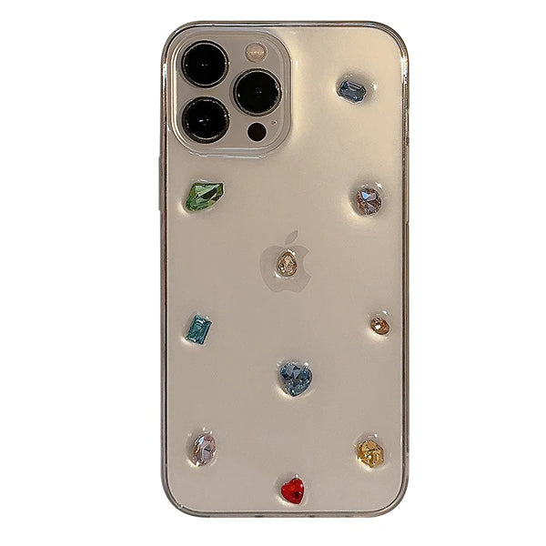 RHINESTONE STUDDED CLEAR PHONE CASE FOR DIY IPHONE RHINESTONE DIY PROJECTS