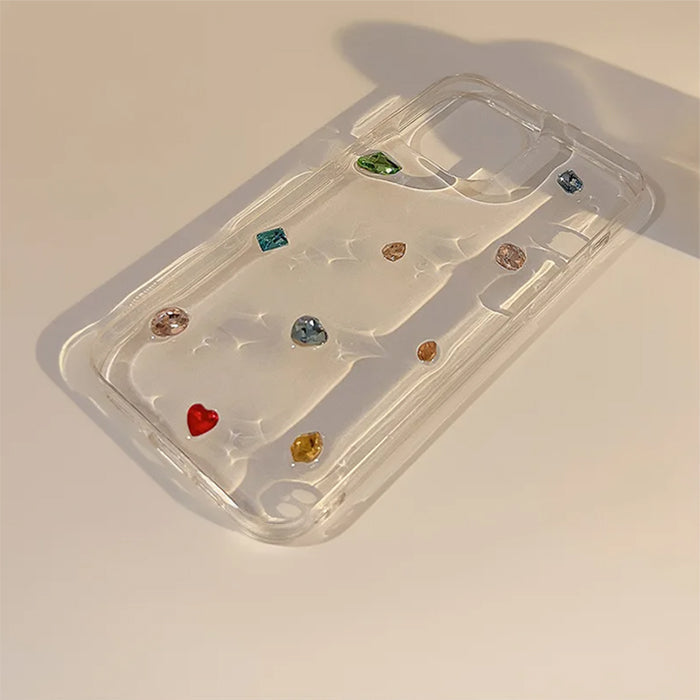 RHINESTONE STUDDED CLEAR PHONE CASE FOR DIY IPHONE RHINESTONE DIY PROJECTS