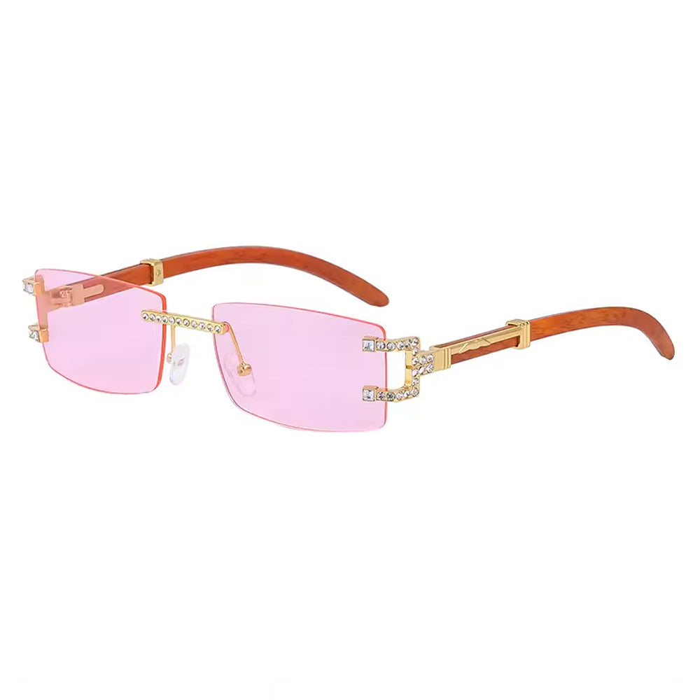 RIMLESS SUNGLASSES Y2K SQUARE FRAMELESS AZURE