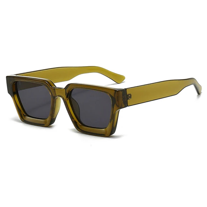 RIVIERA SUNGLASSES: GREEN FRAME, RED LENS, TIMELESS STYLE