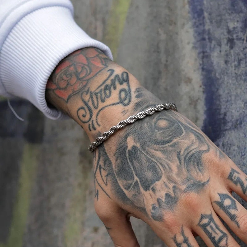 ROPE BRACELET SILVER CHARM STYLISH ROPE BRACELET FASHION GAME