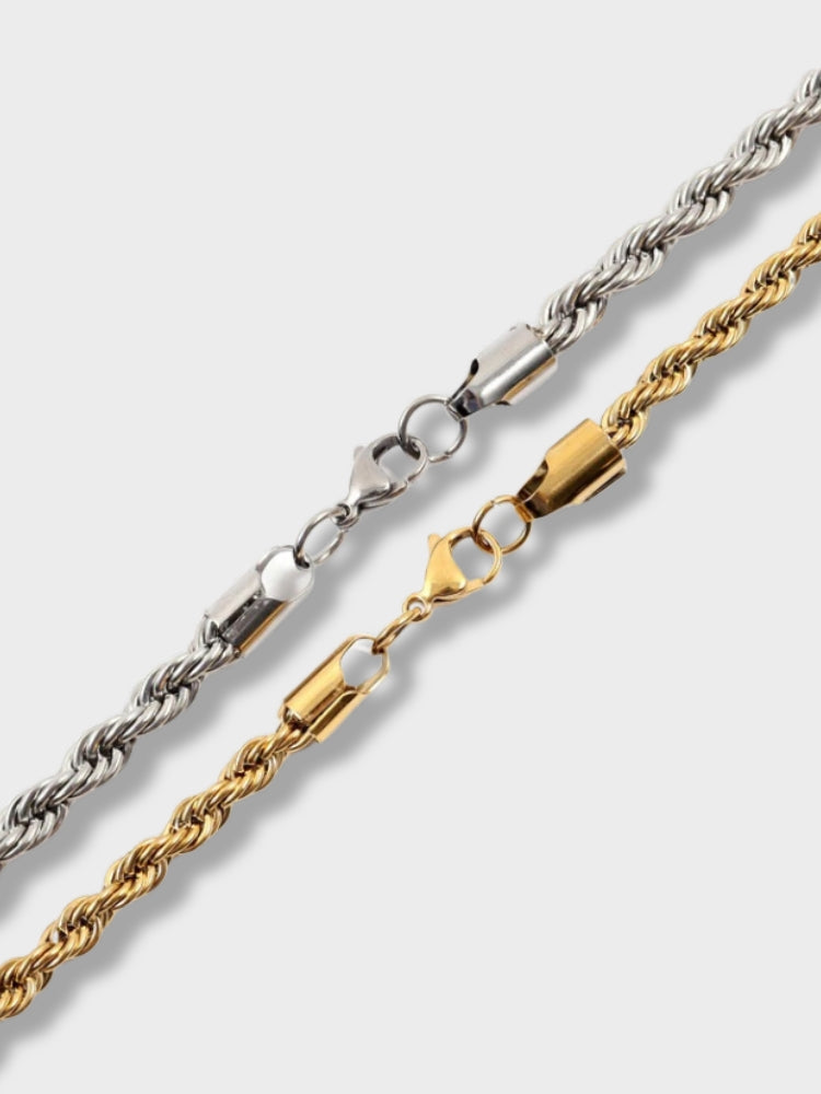 ROPE NECKLACE SET FOR EFFORTLESS ELEGANCE IN GOLD AND SILVER