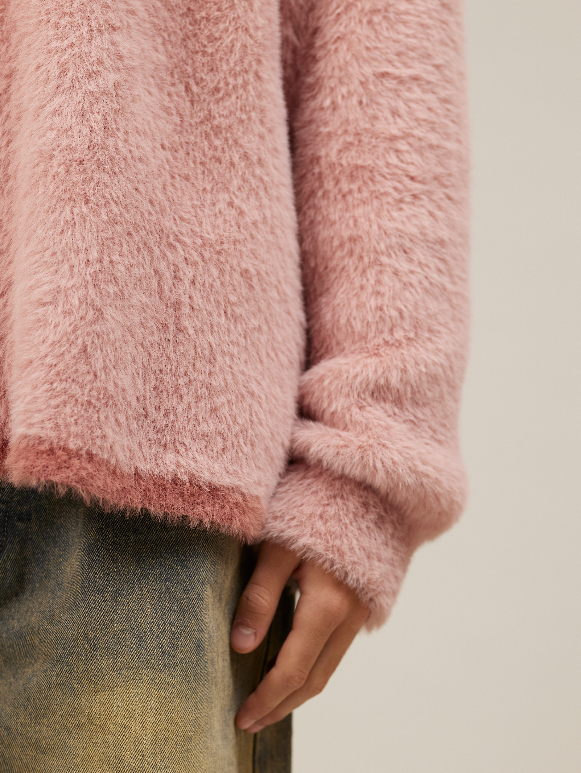 ROSE POLO LONG-SLEEVED SHIRT WITH POLO COLLAR