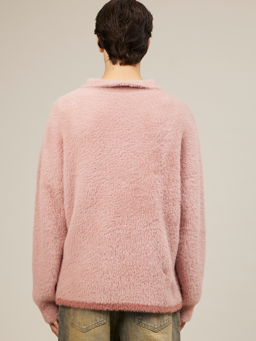 ROSE POLO LONG-SLEEVED SHIRT WITH POLO COLLAR