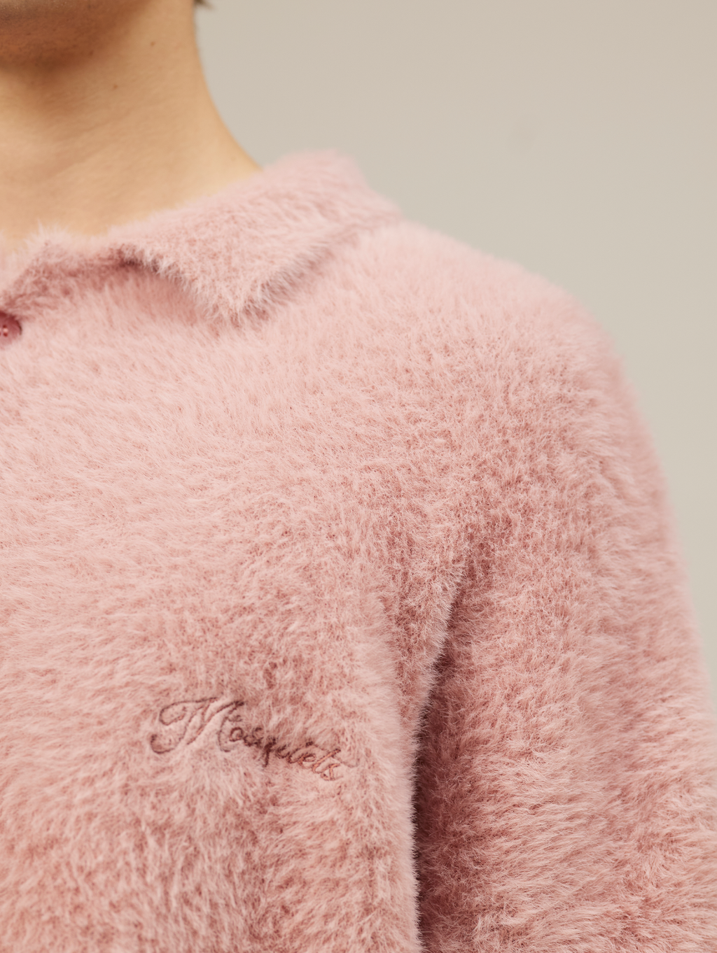 ROSE POLO LONG-SLEEVED SHIRT WITH POLO COLLAR