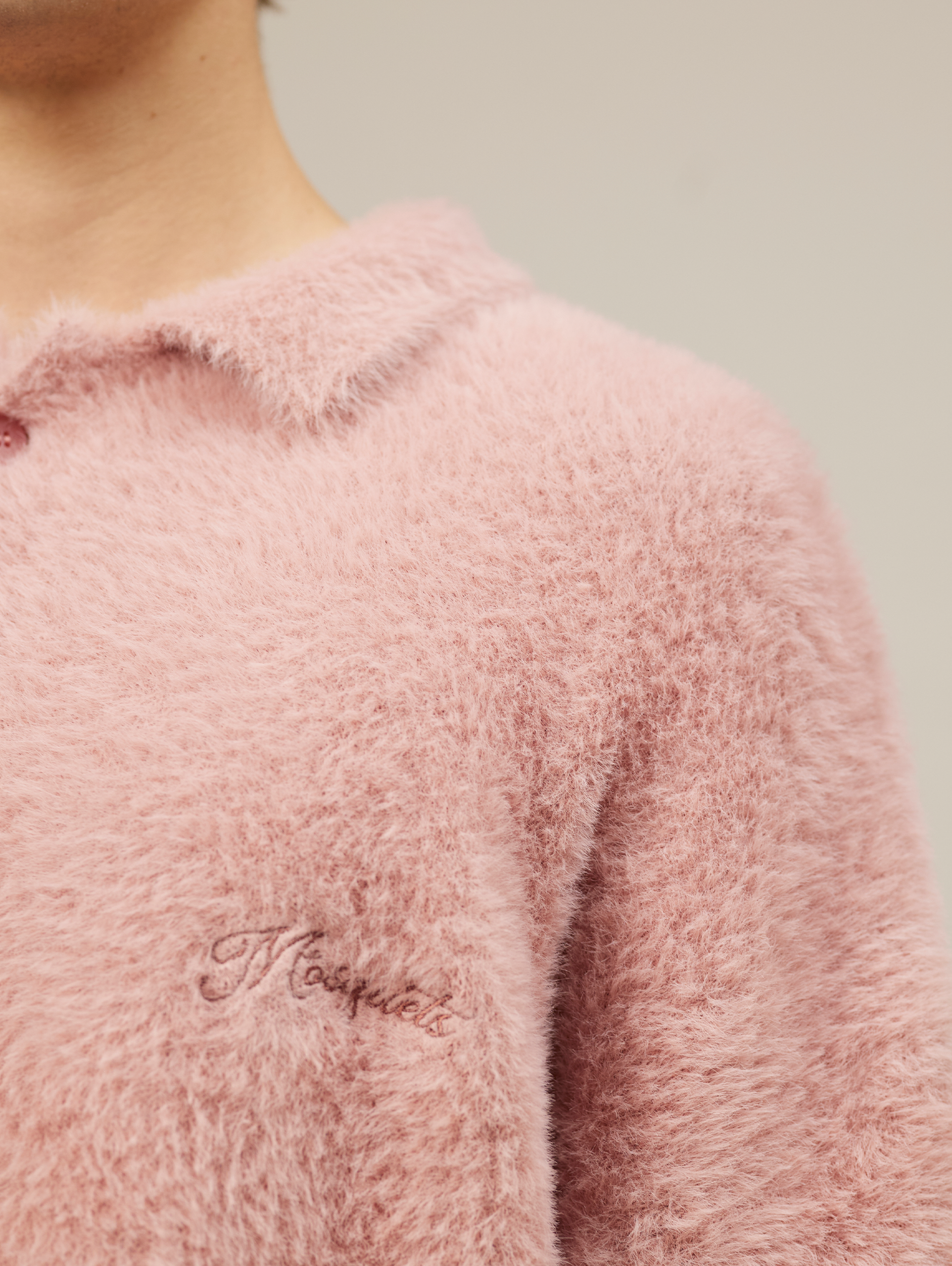 ROSE POLO LONG-SLEEVED SHIRT WITH POLO COLLAR