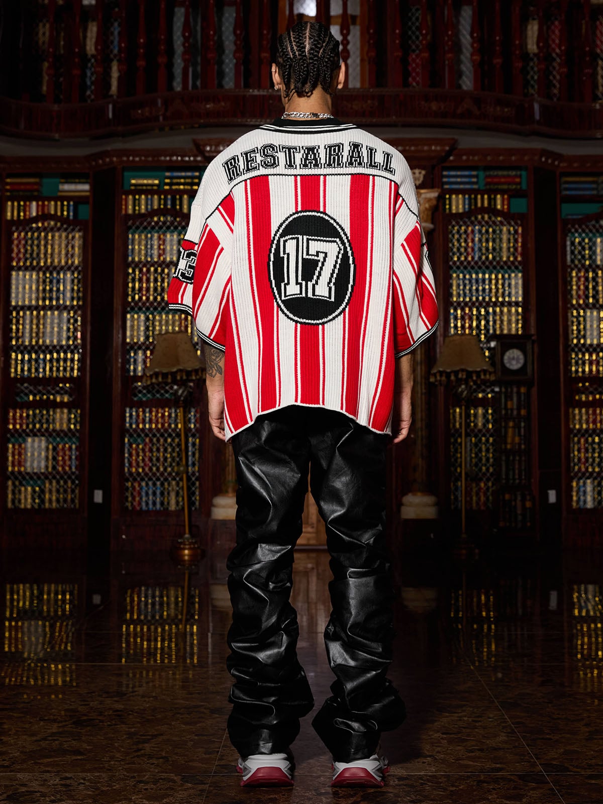 RUCHED LONG PANTS WITH PLEATED DESIGN AND MID WAIST