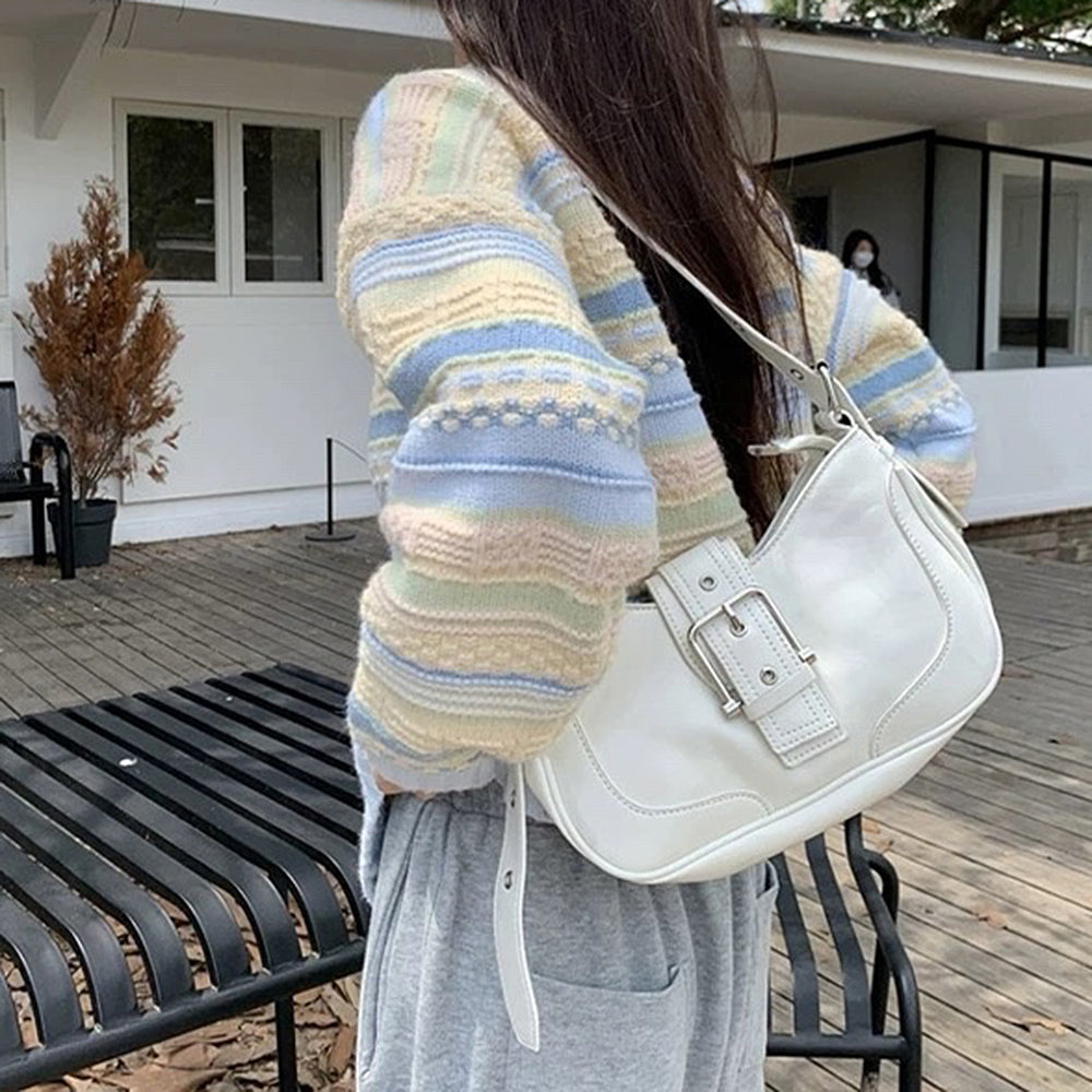 SERENE SKY PASTEL STRIPED CARDIGAN