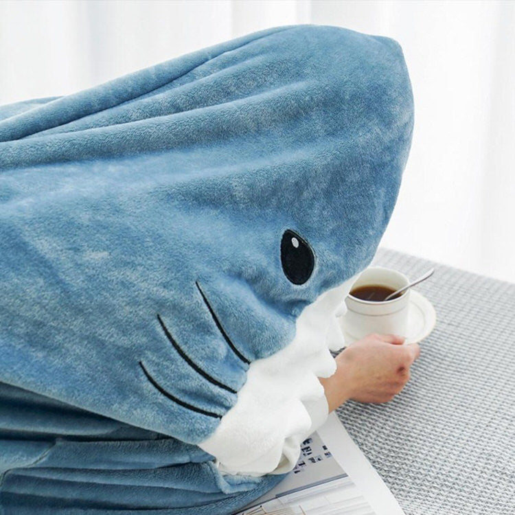 SHARK-SHAPED HOODED ONESIE FOR ADULTS AND KIDS SHARK BLANKET COSTUME