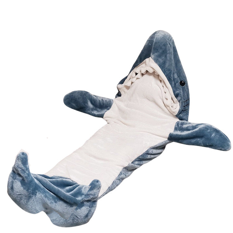 SHARK-SHAPED HOODED ONESIE FOR ADULTS AND KIDS SHARK BLANKET COSTUME