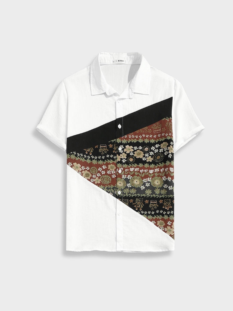 SHIRT AND SHORTS SET VINTAGE CHIC HOMME MATCHING OUTFIT