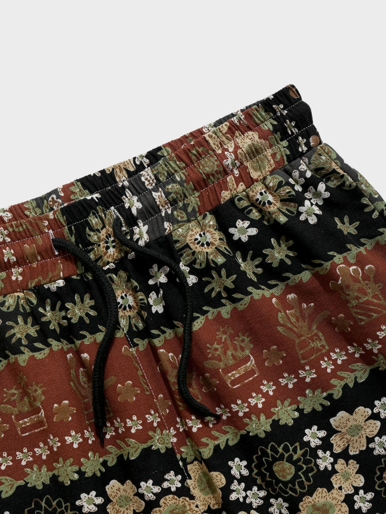 SHIRT AND SHORTS SET VINTAGE CHIC HOMME MATCHING OUTFIT