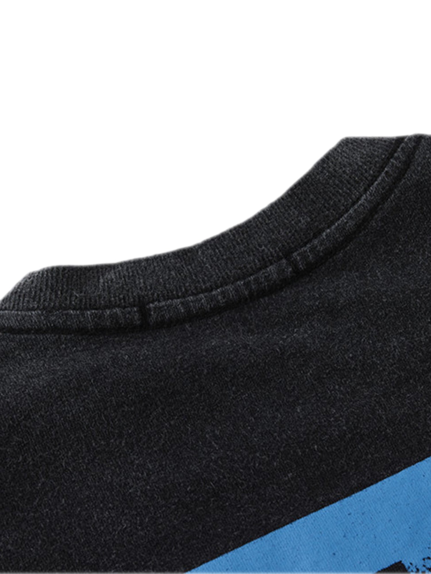 SHORT SLEEVE BLACK CARTOON DOG GRAPHIC T-SHIRT - TRENDY CASUAL WEAR